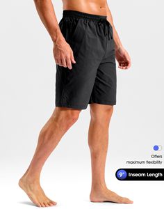 Men's Quick Dry Swim Shorts Trunks Breathable <b>Board</b> Beach Zipper Pockets 9 Inch Inseam Beach Bathing Suit Lightweight Swimwear - Product Image 2