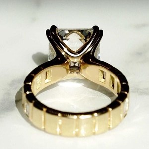 แหวนเพชรทรงปรินเซสคัท 3.00 กะรัต ดีไซน์หรูหราทันสมัย ทองคำแท้ 14K เครื่องประดับชั้นเยี่ยมสำหรับงานแต่งงาน ของขวัญสำหรับเธอ - Product Image 3