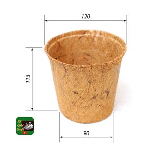 Fabricant de pots décoratifs en fibre de coco naturelle du Vietnam pour les fleurs d'allée de mariage et des ensembles cadeaux de jardin à prix abordable pour les fêtes. - Product Image 4