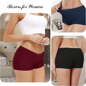 Braguitas tipo bóxer para mujer Signature, ligeras, de punto, transpirables, elásticas, de corte moderno, cobertura total, comodidad diaria - Product Image 4