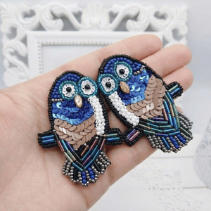 Embroidery Crafts Beaded Earrings Women Style for Wedding - Product Image 5