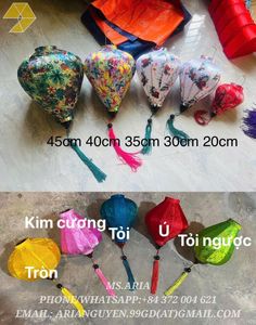 <b>Bamboo</b> <b>Lantern</b> Hoi An Silk <b>Lantern</b> 100% Natural Fabric Pure Clean Safe Eco-Friendly Foldable Oriental Home Decoration - Product Image 5