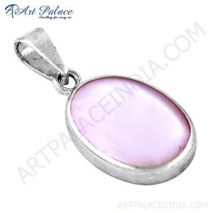 Pendentif Solitaire Art Palace en Argent 925 avec Perle Mabe Rose, Sertissage Clos, Style Classique, Unisexe, Usage Quotidien - Product Image 2