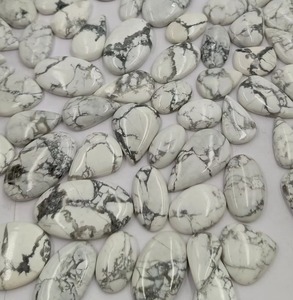 Cabochons en howlite naturelle en gros, pierres en howlite blanches polies en vrac pour la fabrication de bijoux, fournisseur en gros - Product Image 1