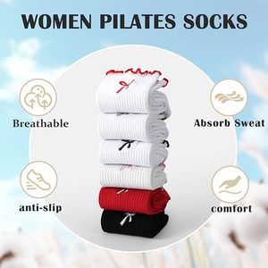 Pilates <b>Socks</b> With <b>Grips</b> for Women Cute Non Slip Crew Gripper Yoga <b>Sock</b>-Grippy Sticky for Hospital/Dance Barre/Workout - Product Image 3