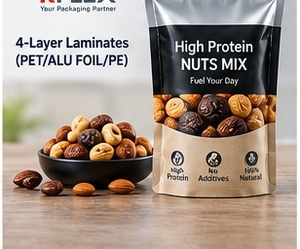 High Protein Nuts Mix Stand Up <b>Pouch</b> <b>Laminated</b> BOPP AL PE Food Grade Heat Seal Packaging - Product Image 6