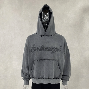 Wholesale men's everyday pullover hoodie with kangaroo pocket hoodie for bulk cotton hoodies - Product Image 3