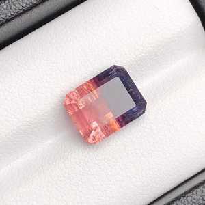 Pierre précieuse naturelle tourmaline d'Inde, taille octogonale, orange, qualité excellente, rare, pour la fabrication de bijoux et la collection - Product Image 5