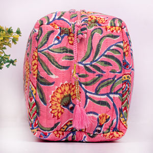 Sac de maquillage portable en coton lavable écologique, unisexe, réutilisable, léger, multifonctionnel, pochette de voyage, sac cosmétique à fermeture éclair - Product Image 4