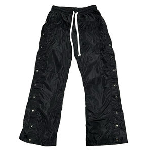 Pantalon de jogging décontracté unisexe en nylon, style streetwear, rayé, avec boutons, coupe évasée, pour femme, 2026, meilleure qualité, logo personnalisé - Product Image 4