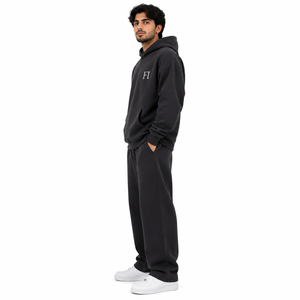 Conjunto de Sudadera con Capucha y Pantalones Deportivos Unisex Personalizados, Estilo Holgado, Felpa Gruesa, Ropa Urbana, Corte Cuadrado, 100% Algodón, OEM, ODM - Product Image 2