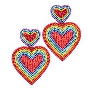 <b>Red</b> Heart Shape Stud <b>Earrings</b> with Sequins and Rhinestones for Women Party Jewelry Romantic Fashion Alloy <b>Earrings</b> - Product Image 6