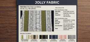 Tissu en filet à rayures olive, dentelle en filet, 58 pouces, poids moyen, 70% coton, 30% polyester, vêtements, décoration intérieure - Product Image 1