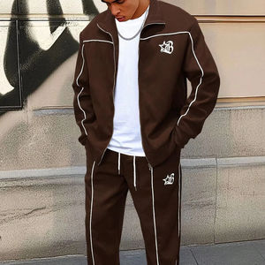 Ensemble de survêtement unisexe personnalisé, mode décontractée, imprimé, uni, streetwear, veste en polaire légère, 220 g/m² - Product Image 1