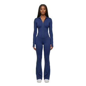 Ensemble de yoga 2 pièces pour femme, leggings évasés respirants, vêtements de sport, prix de gros, ensemble 2 pièces pour femme - Product Image 1