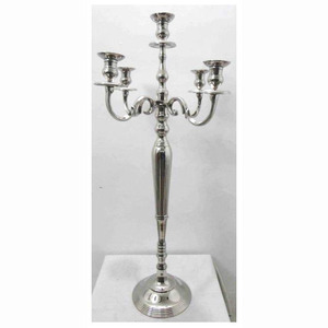 Porte-bougie en cristal de qualité supérieure à 5 bras, candélabre décoratif pour une décoration de table durable - Product Image 6