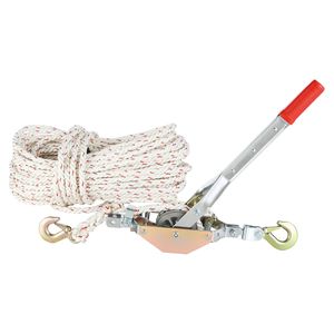 Argano a cricchetto per impieghi gravosi da 745 kg con fune da 30,5 m e diametro di 1,5 cm Corda e 2 Ganci per Applicazioni su Gru - Product Image 5