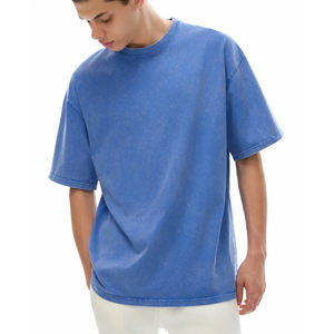 เสื้อยืดโอเวอร์ไซส์ หนัก 180GSM ล้างสีแบบแอซิดวอช สำหรับผู้ชายและผู้หญิง สกรีนโลโก้ได้ สตรีทแวร์ ผ้าคอตตอนวินเทจ ทรงหลวมไหล่ตก - Product Image 6