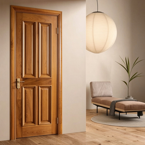 Puerta Interior de Madera Sólida Golden Aero GA-08S, Diseño Moderno con Paneles Moldeados, Acabado de Superficie, Apertura Manual para Dormitorio - Product Image 3