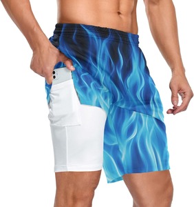High Quality Custom 4 Way Stretch Sublimation Printed Beach Shorts With Zipper Pockets <b>Men</b> Swim <b>Trunks</b> - Product Image 1