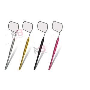 Purple Personalized <b>Lighted</b> Magnifying Eyelash Extension Heart Shape Desktop <b>Mirror</b> Stainless Steel Handle Chrome Finish - Product Image 6