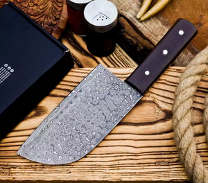 Couteau à découper la viande en acier Damas 2026, forgé à la main, manche en bois, moderne, ambidextre, compatible lave-vaisselle, écologique, pour la cuisine - Product Image 6