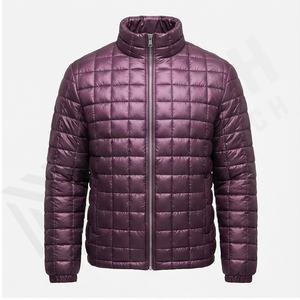 Chaqueta acolchada de invierno negra con logotipo personalizado cálido para hombre, chaqueta acolchada de burbujas para exteriores para hombre, tarifa al por mayor, pato personalizado transpirable Oem - Product Image 2