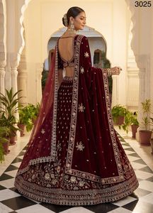 Collections de vêtements de mariée indiens en velours pour la mariée avec travail Zarkhan par Fabzone FZBELLA - Product Image 2