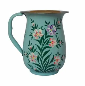 Jarra de agua de acero con nuevo diseño floral, artículos para beber con impresión personalizada, jarra de agua verde. - Product Image 1