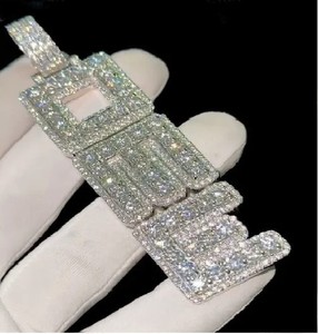 925 Silver Custom Iced Out Pass Diamond <b>Tester</b> Moissanite Diamond Pendant Fine Jewelry Hip Hop Mens Pendants for Wholesale Price - Product Image 1