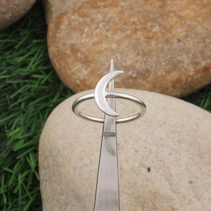 Nouveautés : Bague Lune Croissante en Argent Sterling 925, Empilable, Délicate, Style Bohème, Bijou Céleste pour Femme et Fille, Cadeau de Fiançailles pour Elle - Product Image 6