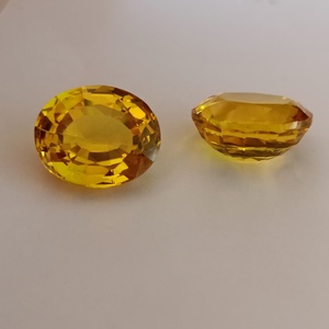 Saphir jaune poli de laboratoire, élégant et tendance, pierre précieuse en vrac, 100 % fait main pour la fabrication de bijoux, bagues, boucles d'oreilles, etc. - Product Image 5