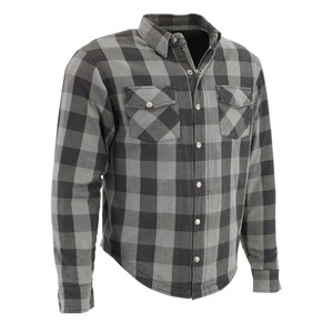 Chemise en flanelle à carreaux gris anthracite pour homme, robuste, à manches longues, style utilitaire, double poche, étiquette personnalisée, vente en gros - Product Image 5