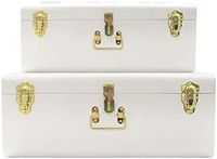 Boîte cadeau décorative, coffre de rangement pour la maison, coffre de rangement type valise, boîte en métal rose, coffre de rangement avec serrure dorée