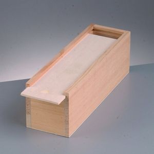 Boîte à vin en bois naturel avec couvercle coulissant pour le rangement et la présentation de bouteilles de vin de qualité supérieure - Product Image 6