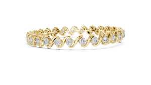 UNIQUE LAB GROWN CUT DIAMOND RHODIUM PLATED LUXURY CERTIFIED TENNIS BRACELET SET 18KT YELLOW <b>GOLD</b> DAILY OFFICE WEAR WEDDING - Product Image 4