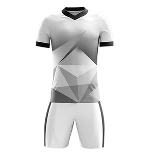 Ensemble de maillot de football personnalisé imprimé par transfert thermique, manches courtes, taille élastique, séchage rapide, évacuation de l'humidité - Product Image 2
