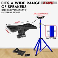 Support de Moniteur de Studio DJ Réglable Robuste en Acier Inoxydable HD BLU BAG 72 Pouces, Accessoires pour Haut-parleurs, Trépied, Sol, Modèle Bleu D0100HXJPET