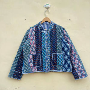 Edredón Acolchado Hecho a Mano en India, 100% Algodón Ecológico, Antiarrugas, Transpirable, de Secado Rápido, con Estampado Digital y Bolsillo Frontal, para Otoño/Invierno - Product Image 1