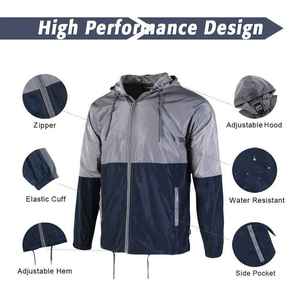 Vestes en nylon sublimées entièrement personnalisables, légères, imperméables, à capuche, coupe-vent, service OEM à prix de gros - Product Image 2