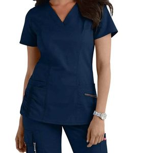 Uniformes Médicos Elásticos de Tela Denim de Poliéster/Rayón Elite 2026, con Logotipo Personalizado, Suaves, para Doctores, Enfermeras, Hospitales, Unisex, Premium - Product Image 4