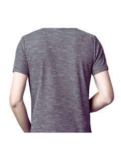 Estilo de los hombres de poliéster/algodón de punto de material de diseño bordado camiseta Formal con serigrafía patrón sólido - Product Image 2