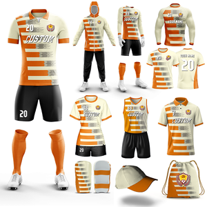 Fournisseur unique d'impression par sublimation, faible MOQ, conception personnalisée, ensemble de maillots de football américain pour hommes, maillots de football rétro en laine et soie - Product Image 2