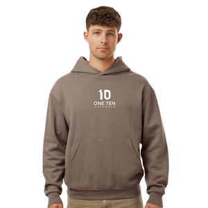 Sweat-shirt à capuche mi-lourd 280 g/m² pour homme, couleur argile, en molleton de coton premium, style streetwear décontracté, logo personnalisé OEM ODM - Product Image 1