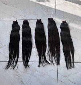 Extensiones de trama de cabello humano de templo indio sin procesar puro, estilos de onda profunda suave de un solo donante, paquete de cabello diseñado específicamente - Product Image 3