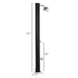 Doccia Solare da Esterno Nera da 9,2 Galloni per Piscina e Patio con Testina Girevole - Product Image 3