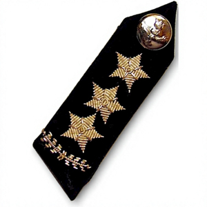 Hand Embroidered Bullion Fabric Gorget <b>Collar</b> Badge Rhinestones Customizable High Quality Eco-friendly Uniform Accessory <b>Pin</b> - Product Image 1