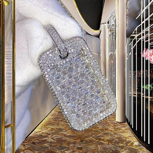 เครื่องประดับ SHRAMAN JEWELS เงินแท้ 925 ชุบโรเดียม ดีไซน์ฮิปฮอปสำหรับทุกเพศ ประดับเพชรโมอิสซาไนต์ทรงสี่เหลี่ยมผืนผ้า เหมาะสำหรับงานปาร์ตี้ - Product Image 5