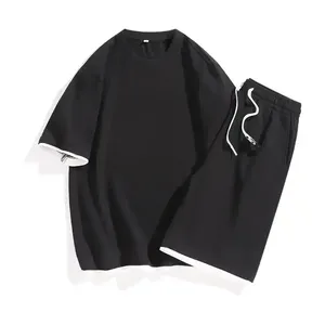 2026 Custom Logo Sweat suit Men <b>Sets</b> Private Label Men Shorts <b>Set</b> Summer For Men Cheap Price 100% Cotton T Shirt <b>Sets</b> - Product Image 6