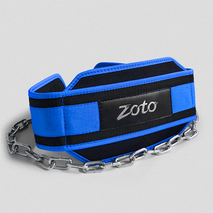 Custom Logo Nylon Dipping <b>Belt</b> Premium Weighted Pull Up Gym <b>Belt</b> with Steel <b>Chain</b> & Carabiner Wholesale - Product Image 3